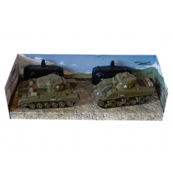 Czołgi zdalnie sterowane 1vs.1 dźwięk 1:30 U.S. M4A3 Sherman U.S. M26 Pershing RTR 2.4Ghz - Heng Long 3841-10